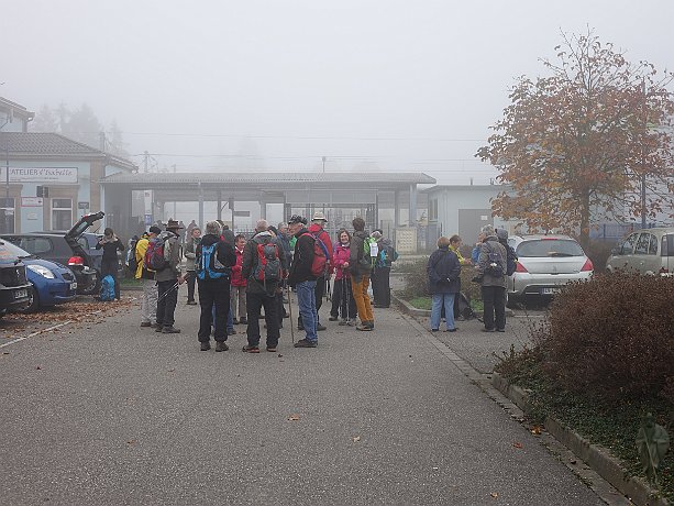 Start bei Nebel in Vendenheim